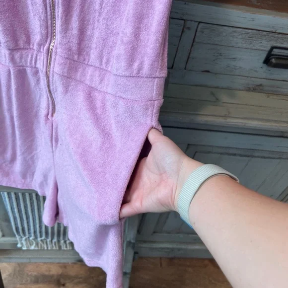 Yitty women’s terry short heart pocket onesie romper size small - Picture 6 of 12